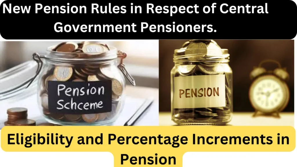 New Pension Rules in Respect of Central Government Pensioners.